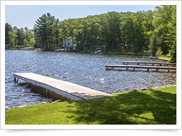 Lake lined with trees