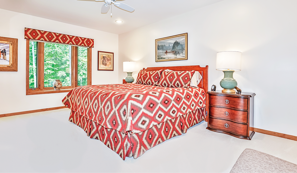 Spacious bedrooms with simple, upscale décor.