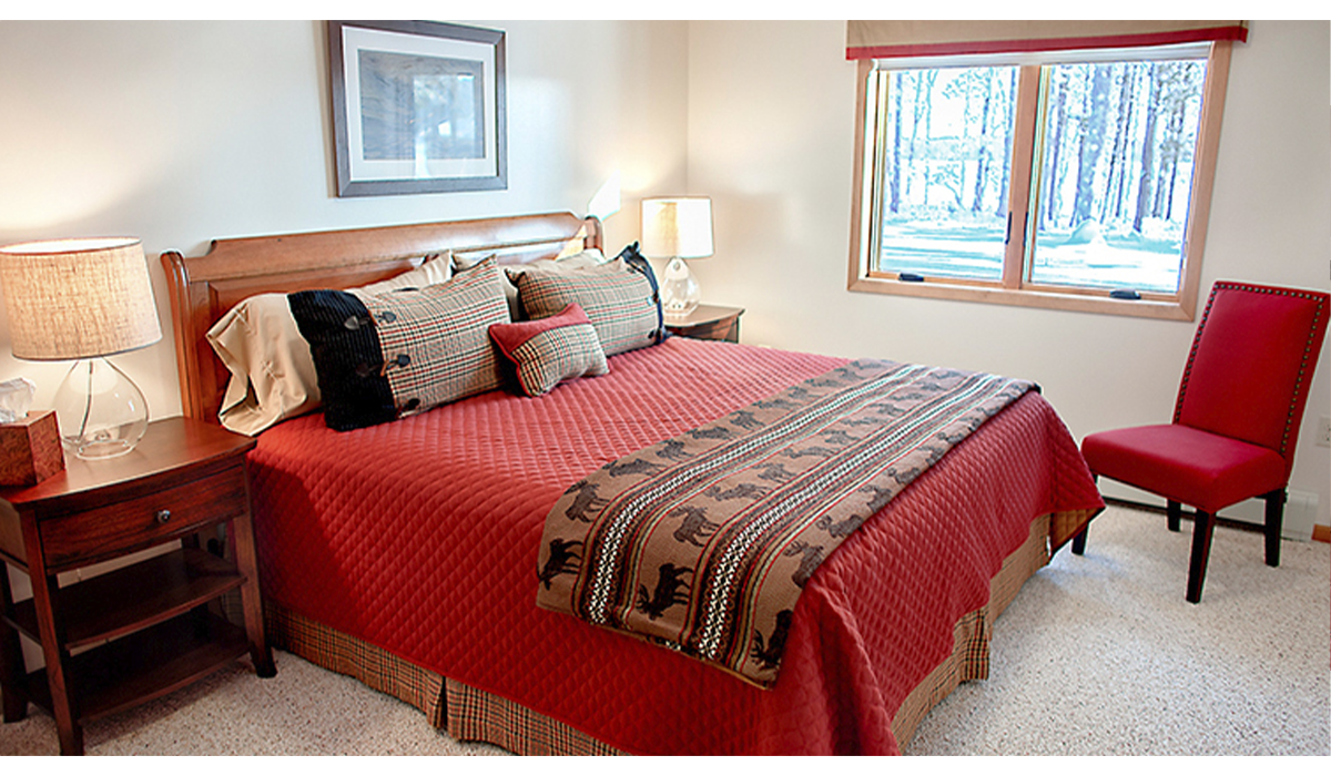 Cozy, comfortable bedrooms feature fine quality furniture.