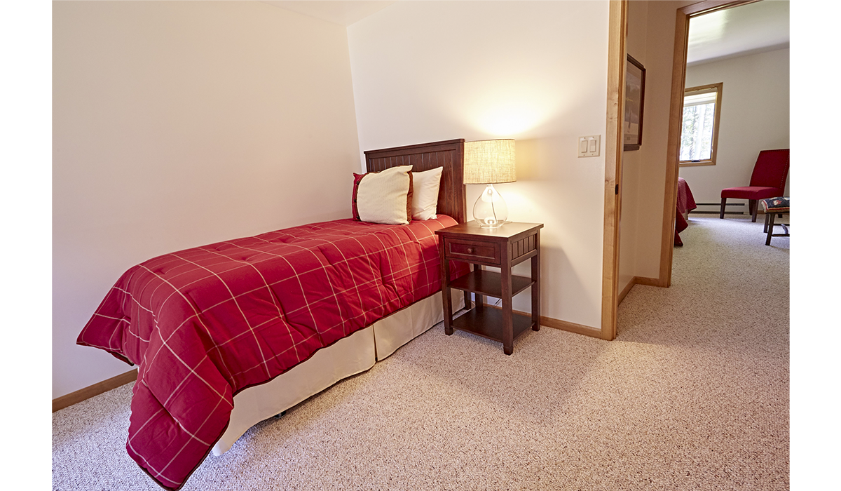 Single-bed bedrooms offer the same wood craftsmanship.