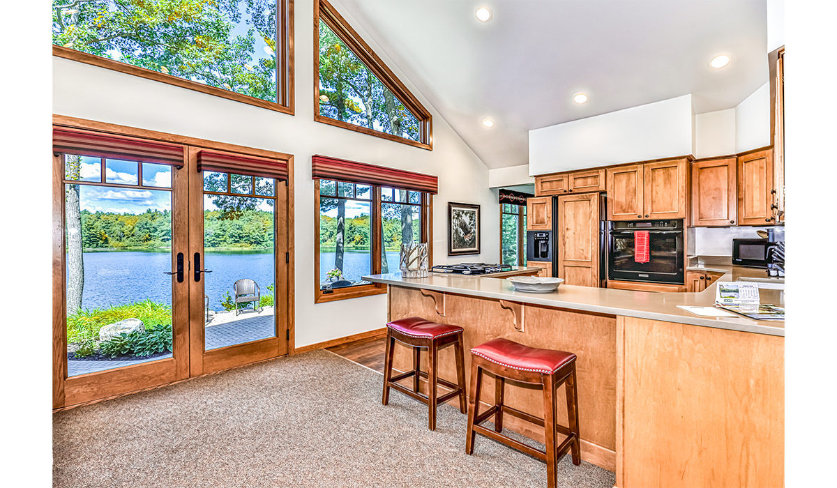 Enjoy making meals while you take in the beautiful views.