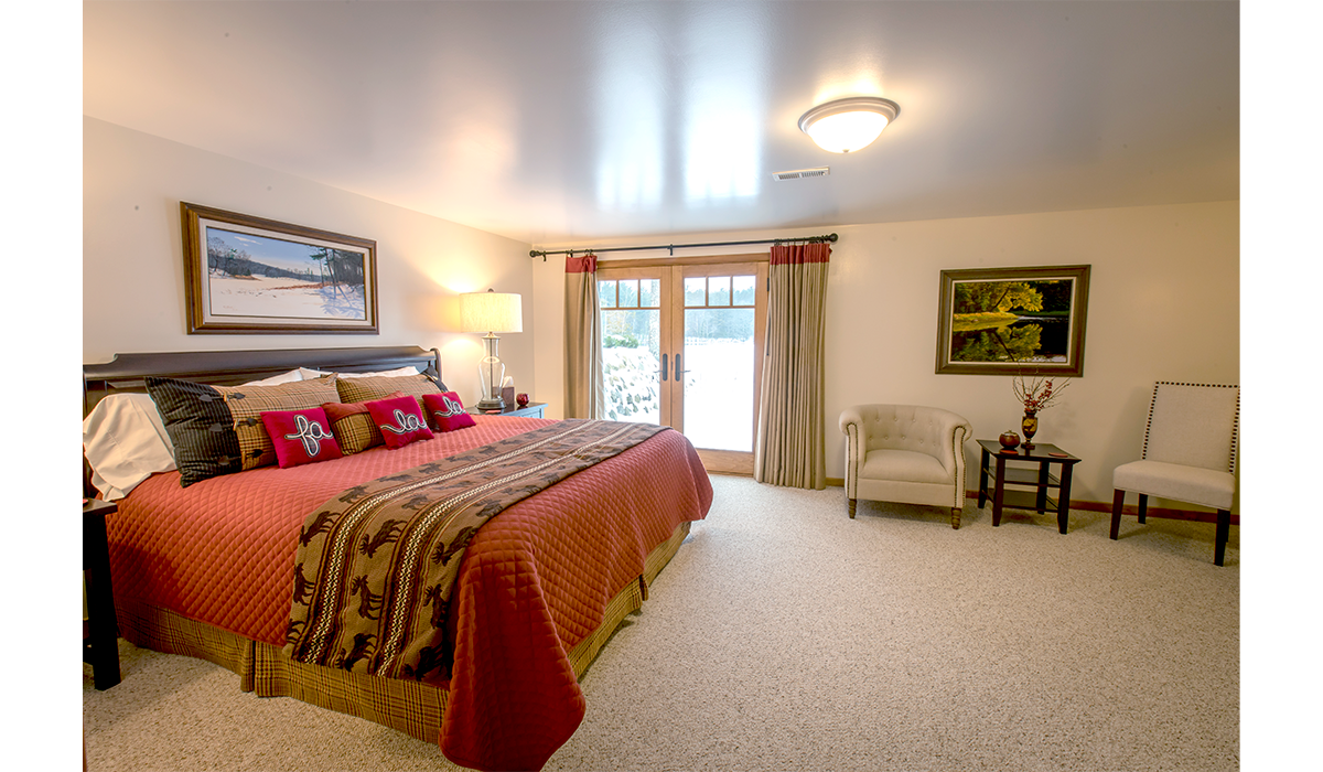 Extra-spacious bedroom is fit for a king!